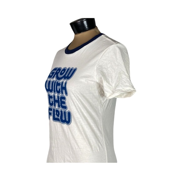 The Bee & The Fox Womens Short Sleeve Crew Neck Tee Size M Grow With The Flow - Picture 5 of 12